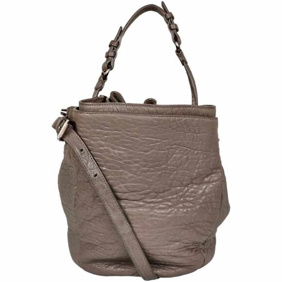 Alexander Wang Diego Studded Leather Bucket Bag RARE Latte - Picture 7 of 9